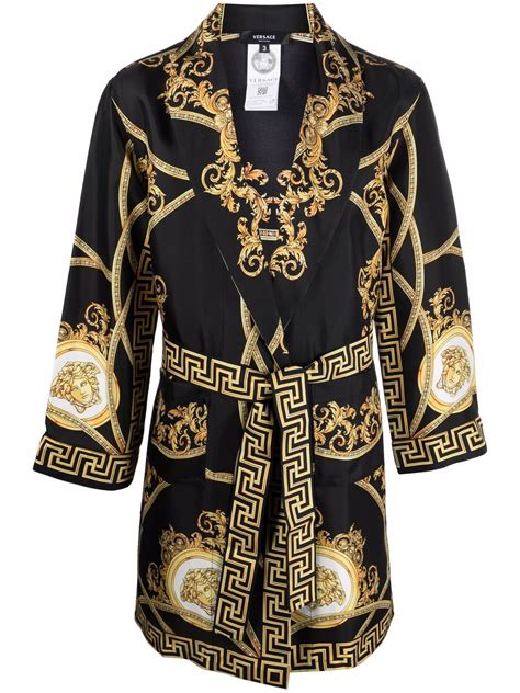 satin versace robe women|versace housecoat.